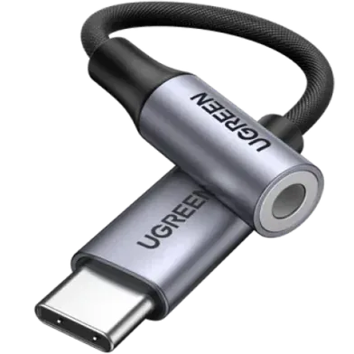 UGREEN 30632 USB Type C to 3.5mm Female Cable 10cm (Gray) - Rokomari product
